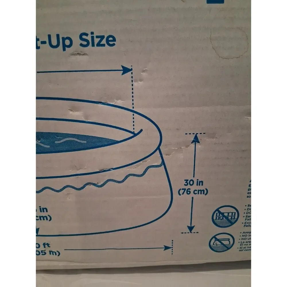 Summer Waves 10ft x 30in Quick Set Inflatable Pool Filter Pump NEW OPEN BOX